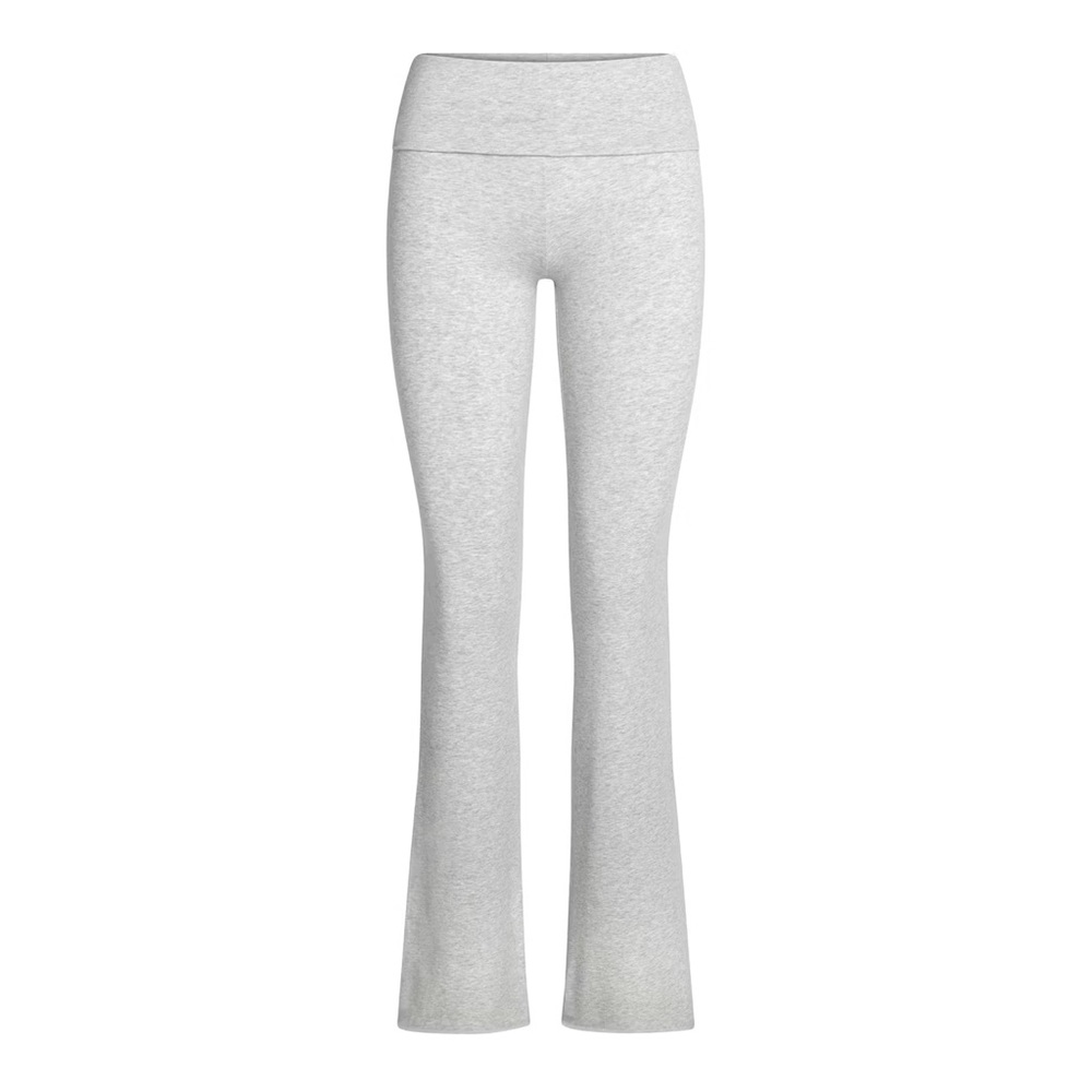 Skims Cotton Jersey Foldover Pant Grey